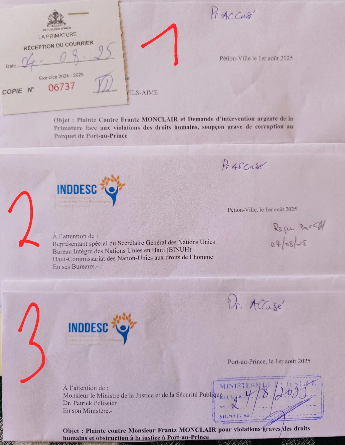 INDDESC saisit officiellement les autorités sur les abus présumés du Commissaire Frantz Monclair, visé par plusieurs plaintes